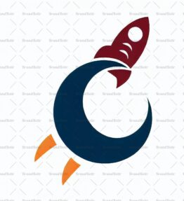 Raumschiff und Sichelmond